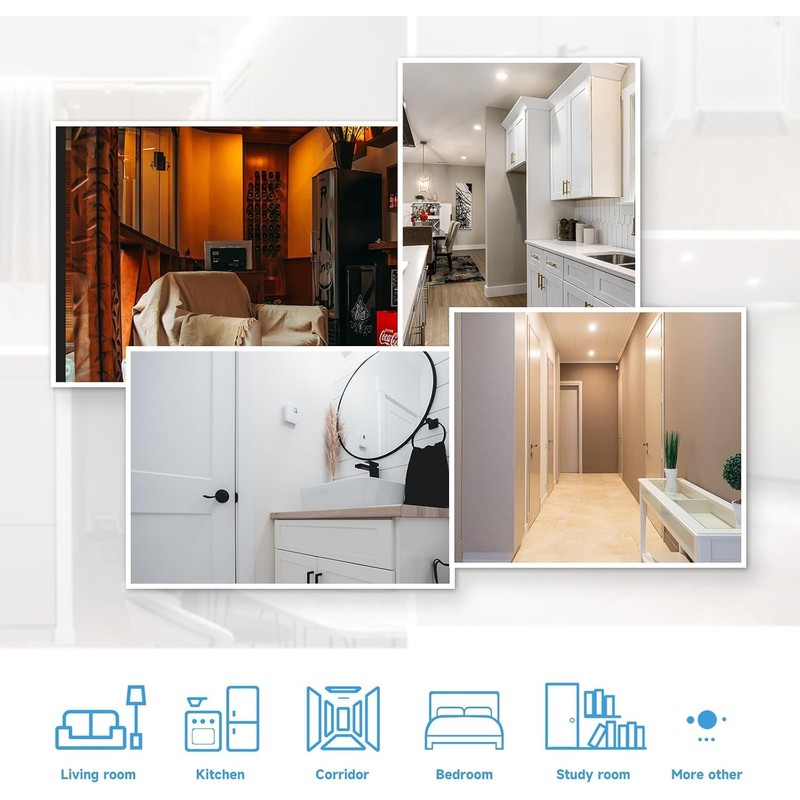 ECOELER Dimmable LED Disc Light, 3000K/4000K/5000K Selectable Surface Mount Ceiling