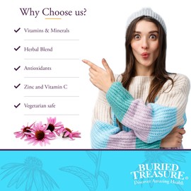 Buried Treasure ACF Advanced Immune Support - 16 oz, 16 Servings with Elderberry, Echinacea and Herbal Blend for Immunity Support