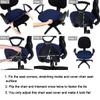 smiry Stretch Jacquard Office Computer Chair Seat Covers, Removable Washable
