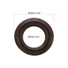 PATIKIL 15mm Natural Wooden Rings, 30 Pack Wood Ring Round Linking Rings Wood Loop Circle for Craft Pendant DIY Jewelry Making Macrame, Dark Brown