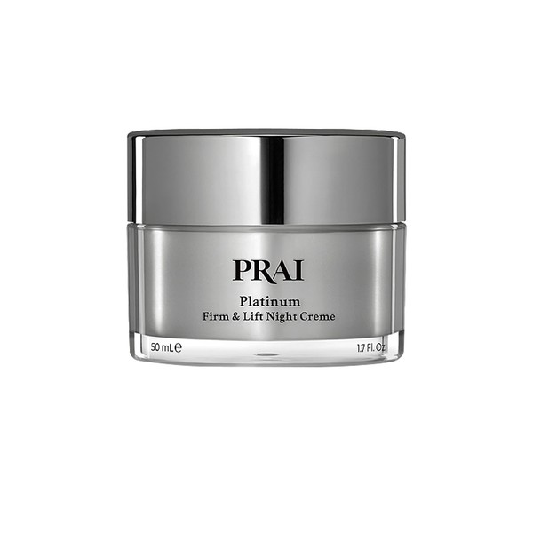 PRAI Beauty Platinum Firm & Lift Night Creme, Anti-Aging and Hydrating Night Face Moisturizer for Women, Hydrating and Revitalizing Night Cream, Overnight Face Lotion, 1.7 Oz