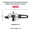 Vinod Cookware Induction Friendly Stainless Steel Sandwich Bottom Pressure Pan