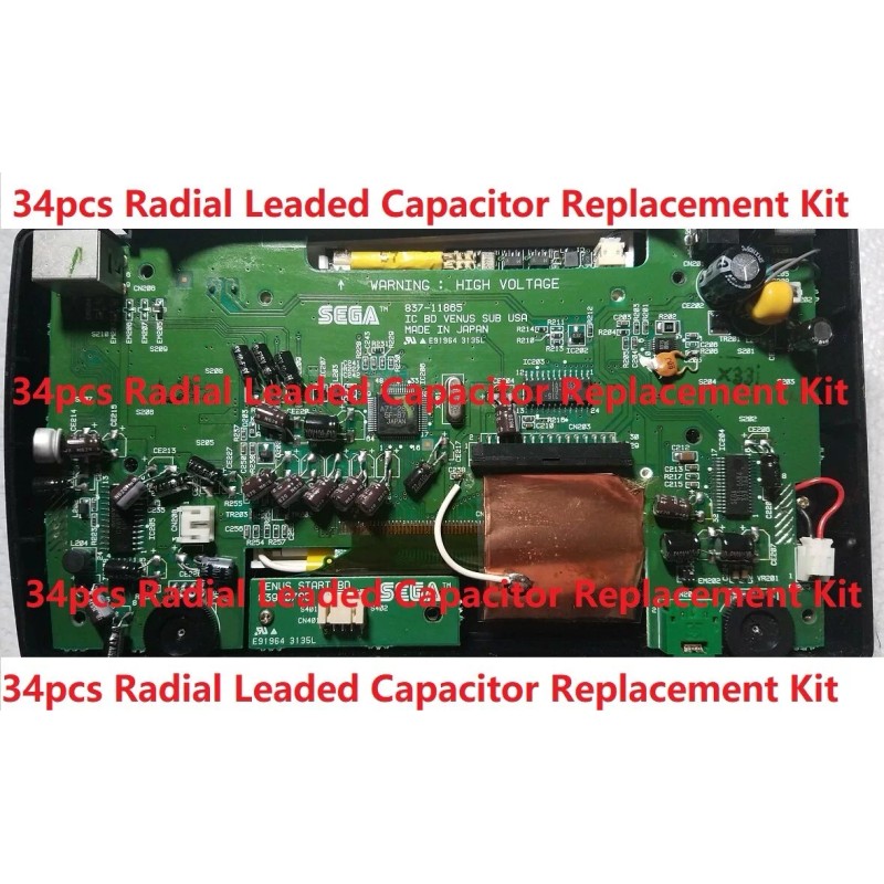 Japan's capacitors Sega Nomad Consol Capacitor Replacement Kit /Fix no