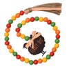 COHEALI Thanksgiving Wood Bead Garland Tassels for Home Decor Rustic