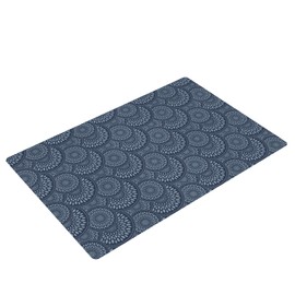 Shape28 Bathroom Vanity Mat 24x18 Inches Color Dark Blue Microfiber Non Slip