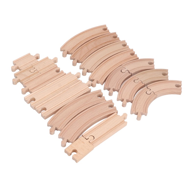 Wooden Train Track Set for Toddlers Assembly Kit Building Toys