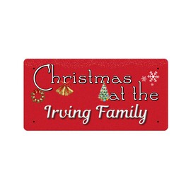 McMug - Christmas at the Irving Family - Metal Sign, Decorative Sign, 200mm x 100mm