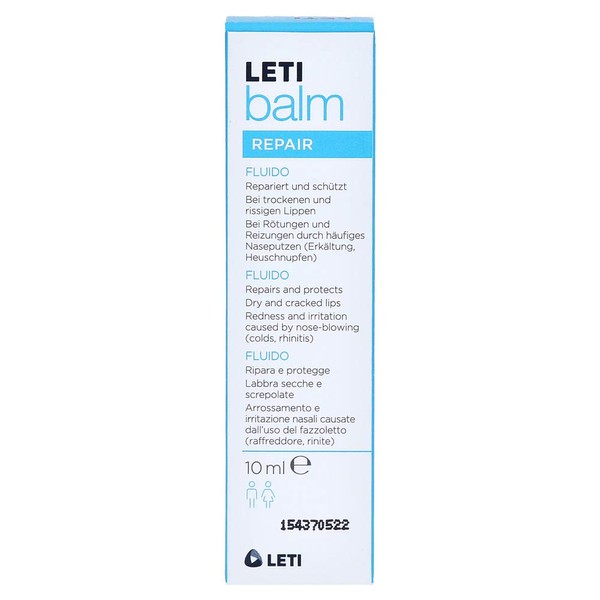 LETI Balm Fluido - Moisturising Nose and Lip Balm for Very Dry or Damaged Skin 10 ml Solution