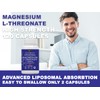 Liposomal Magnesium L-Threonate Supplement 120 High Strength Vegan Capsules |