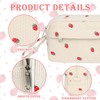 MOTIBACK Pencil Case Girls, beige, strawberry pattern