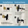 Matte Black Shower Handle Replacement for Moen T2901BL Gibson Posi-Temp