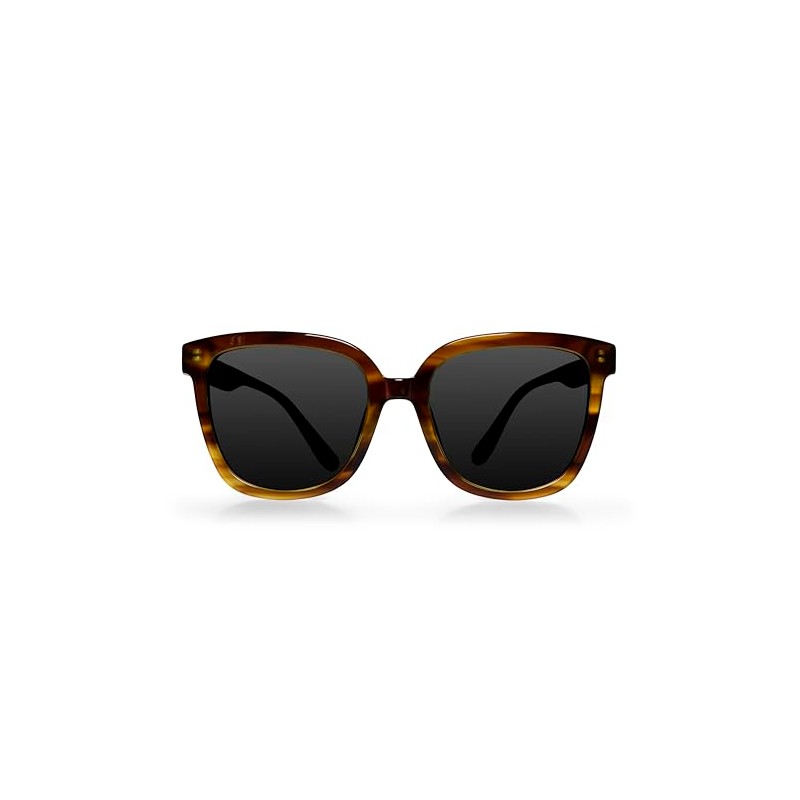 Carlheim Women's dark lens UV400 Mona sunglasses, polarised lenses, brown,