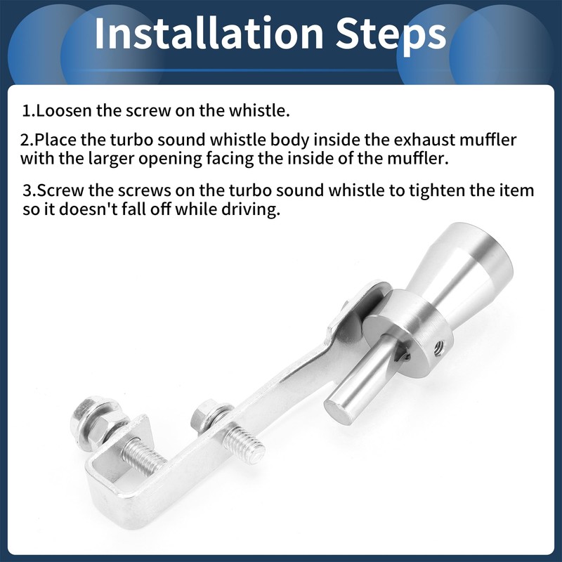 INFINAUTO Turbo Sound Muffler Pipe Whistle, Rear Tailpipe S Car