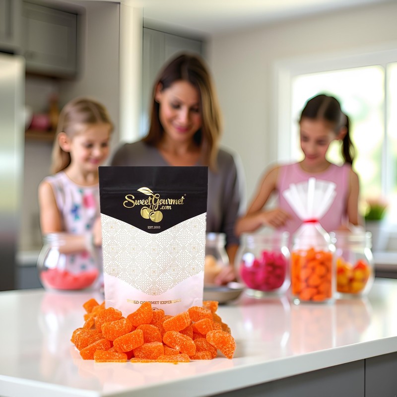 SweetGourmet Orange Fruit Slices, Sugar Coated Jelly Candy, 2.5-Pound Bulk