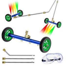 POHIR Undercarriage Pressure Washer Attachment Pro Max 16", Surface Cleaner Water Broom with 3pcs Extension Wand and Quick Connect Pivot Coupler 4800psi, 2 in 1 Underbody Car Washer