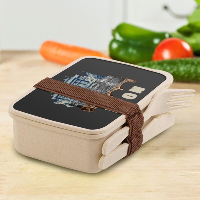 Fabulous Lunch Box Lunchbox mit Besteck, Schwarz – Lyon Collage