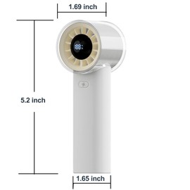 RIIPOO High-Velocity Handheld Fan with 13H Max Long-Lasting Cooling, 3000mAh USB Rechargeable, 5-Speed Portable Mini Turbo Fan for Camping, Office, Travel, Compact Personal Desk & Outdoor