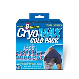 CryoMAX Cold Pack, Reusable, Latex Free, 8 Hour Cold Therapy, Professional Series, T-Shape (1 Count)