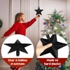 DERAYEE Shiny Black Star Christmas Tree Plastic Star Christmas Tree