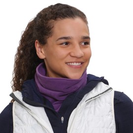 TrailHeads Micro Fleece Neck Warmer | Winter Neck Gaiter | Contoured Tube Scarf For Women and Men (purple)
