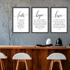 Faith Hope and Love Bible Verses Wall Art Decor 16x11