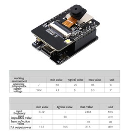ARCELI ESP32-CAM WiFi Bluetooth Module, 2640 Camera Module ESP32 DC 5V Dual-Core Development Board with 2.4G ESP32 Programmer (TYP-C)