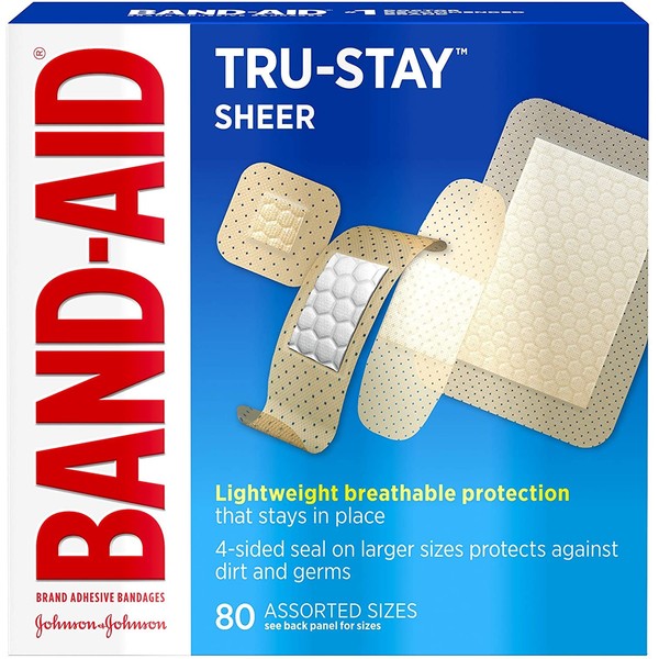 BAND-AID® Brand TRU-STAY™ Sheer Bandages Assorted, 80 Count