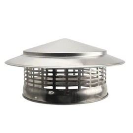 200mm Chimney Cap, Stainless Steel Vent Cover Windproof Roof Exhaust Pipe Vent Mesh Protector Cap, Roof Flue Cowl with Bird Guard, Metal Rain Snow Hat for Chimney