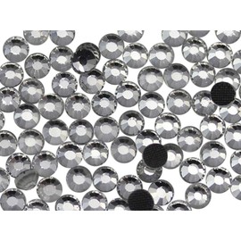 Allstarco SS10 Crystal Clear Y001 Hotfix Flat Back Crystal Rhinestones DMC Iron On Strass for Nail Art Heat Set Gems Embelishments (10 Gross) - 1440 Pieces