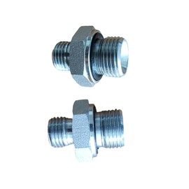 2Pcs 14H to 18ED Fitting Adapters Excavator Hydraulic Hose Pipe Thread Connector