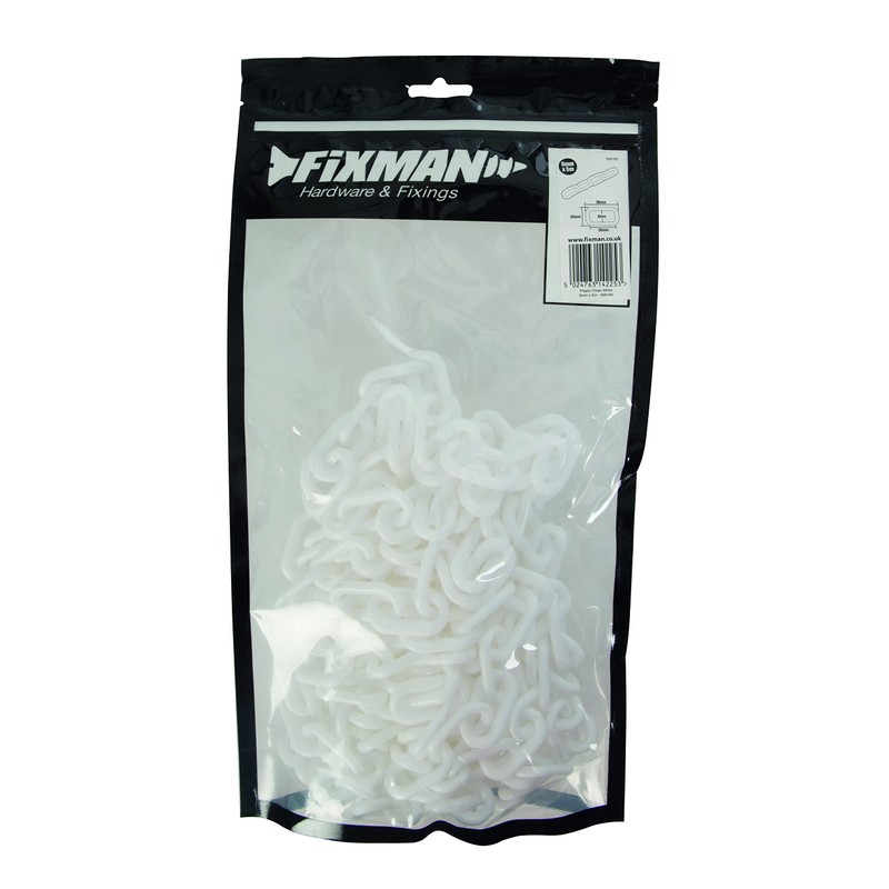 Fixman 568185 Plastic Chain 6 mm x 5m White