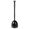 mDesign Plastic Freestanding Hideaway Toilet Bowl Plunger with Holder Set