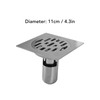 Square Shower Drain Kit 4.3in Stainless Steel Anti Clogging Odor