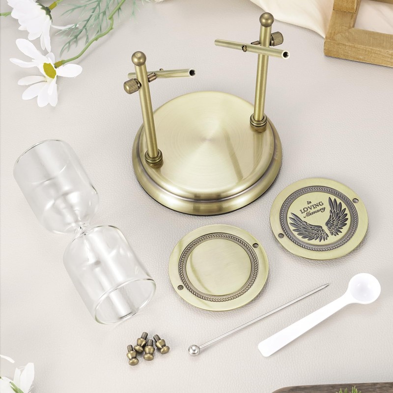 Abooxiu Rotating Hourglass Cremation Urns for Adults - Memorial Keepsake