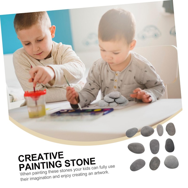 10Pcs DIY Painting Stones for Kids - Creative Flat Rocks