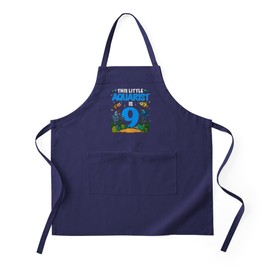 CafePress Aquarium 9 Birthday This Little Aquarist Bir Kitchen Apron with Pockets, Grilling Apron, Baking Apron