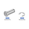 sourcing map 2Set M12x30mm 304 Stainless Steel Cylindrical Shaft Snap