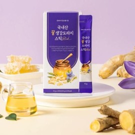 Onyu Bio [Seller Herb Food] Onyu Bio Domestic Honey Ginger Bellflower Species Honey Low Sugar 20 Packets / [셀러허브 식품] 온유바이오 국내산 꿀 생강도라지 사양벌꿀 저당 20포