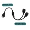 Extension Y Splitter Power Cord 3 Pin 1 to 2