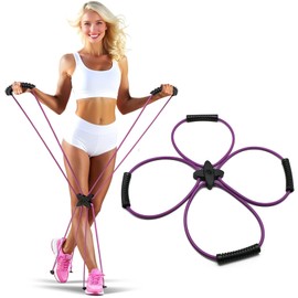 Pilates Reformer Bands - Pilates Band with Handles for Full-Body Workout, Pilates Resistance Bands Set for Home Gym, Portable Strength Training Equipment Fitness Accessories for Women & Men