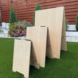 Ngo Creations DIY A-Frame Wood - Sandwich Board - Sidewalk Sign - Size: Small 18”x12”