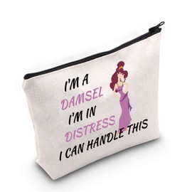 Hercules Characters Fans Cosmetic Bag Muses Gift Hercules Makeup Bag with Zipper Megara Survival Kit (Damsel)