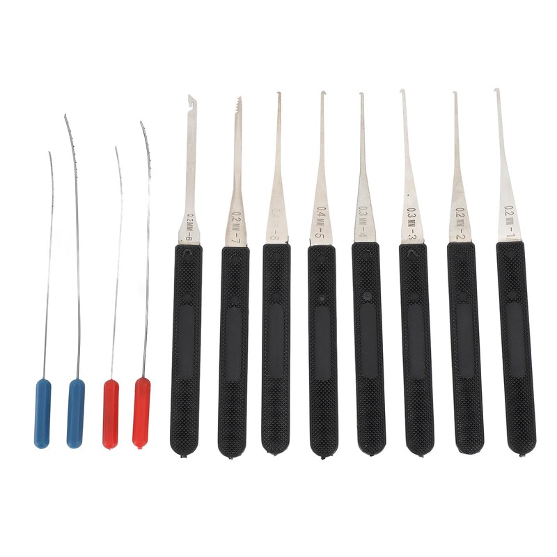 12Pcs Set 0.2-0.4mm Broken Key Extractor Pick Kit for Repair
