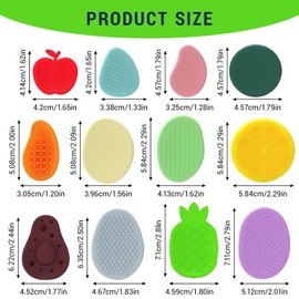 Ninnyi 12 PCS Sensory Worry Stones for Kids Adults, Fruit Fidget Stones for Anxiety Relief