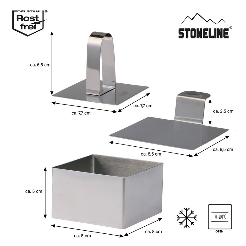 STONELINE® Dessert and food moulds set variant.