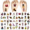100pcs Pirate-themed Temporary Tattoo Stickers: Turn into a Bold Pirate