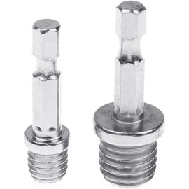 2-Pack Stainless Steel Drill Chuck Adapter - Hex Shank Converter for Impact Drills and Woodworking Tools, Anti-Slip Outer Rod with Universal Compatibility for Power Drill Accessories (Silver)