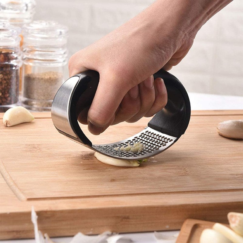 Garlic Press, Garlic Crusher, Ginger Crusher, 304 Stainless Steel, Ergonomic,