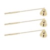 3pcs Candle Snuffer Golden Iron Plating Bell Shaped Long Handle
