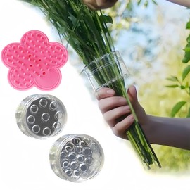 Linvrppy Spiral Flower Stem Holder Set, includes 2 Flower Spiral Stem Holders Set, 1-Pack Flower Stripper Hand Dethorn Tool, Vase Spiral Stem Holder, Spiral Flower Stem Holder (S+L) (Clear S+L)